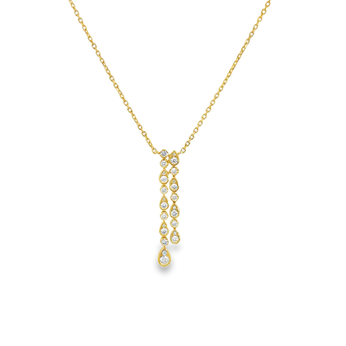14K Diamond Drop