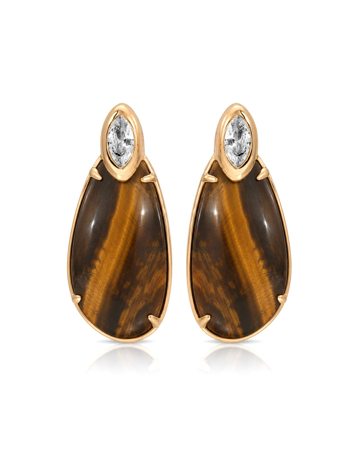 Majestic Stone Tiger's Eye Earrings
