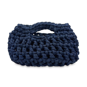 Navy Crochet Handbag