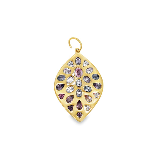 14K Tourmaline Leaf