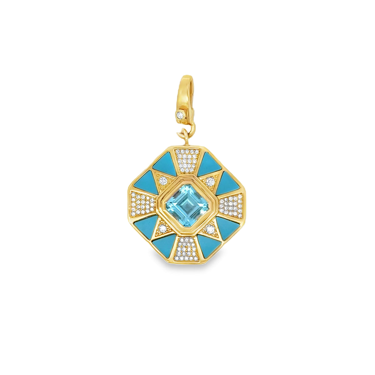 14K Blue Pendant