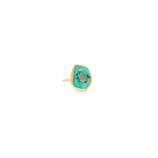 14K Organic Turquoise