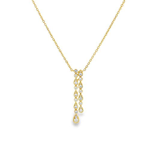 14K Diamond Drop