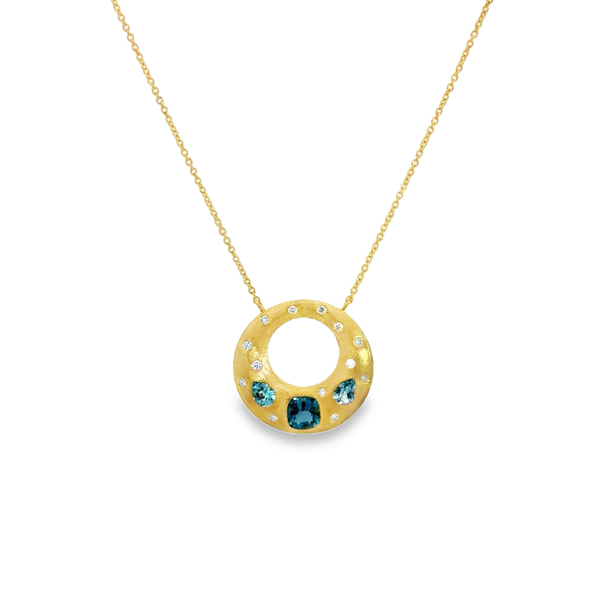 14K Blue Topaz