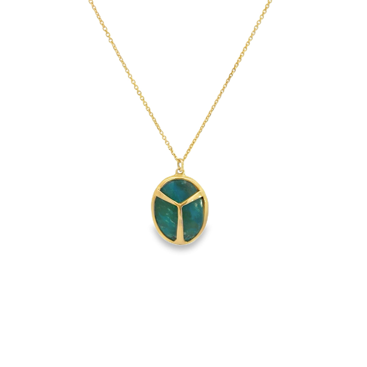 18K Peruvian Opal Scarab