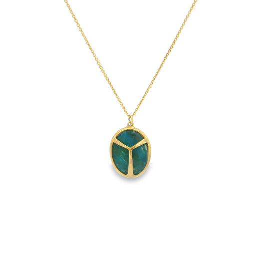 18K Peruvian Opal Scarab