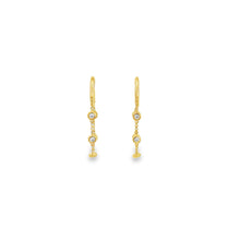 Load image into Gallery viewer, 14K Diamond by the Yard Huggie
