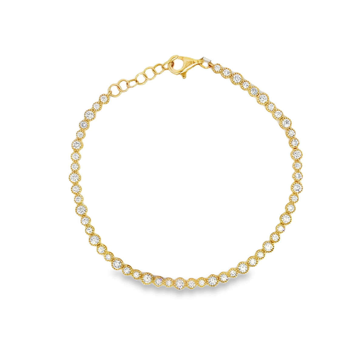 14K Milgrain Tennis