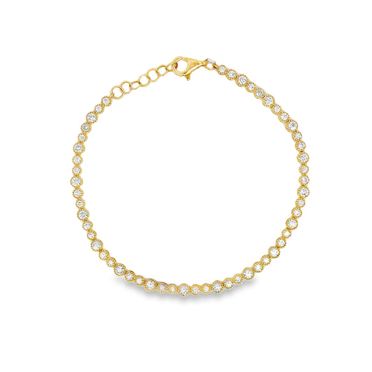 14K Milgrain Tennis