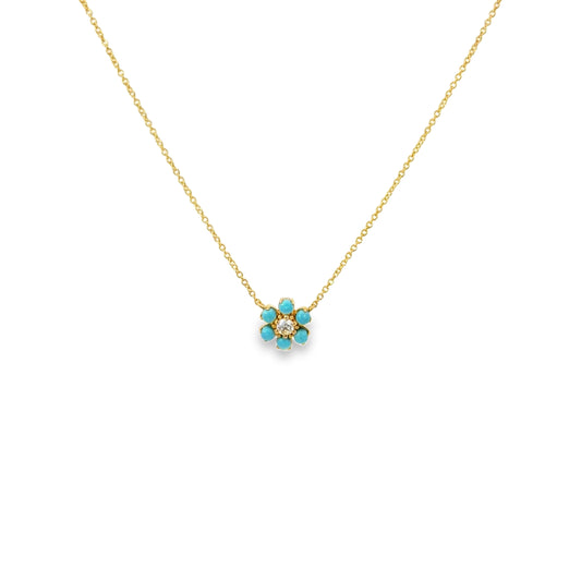 14K Turquoise Daisy