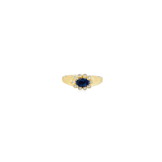 14K Sapphire & Diamond
