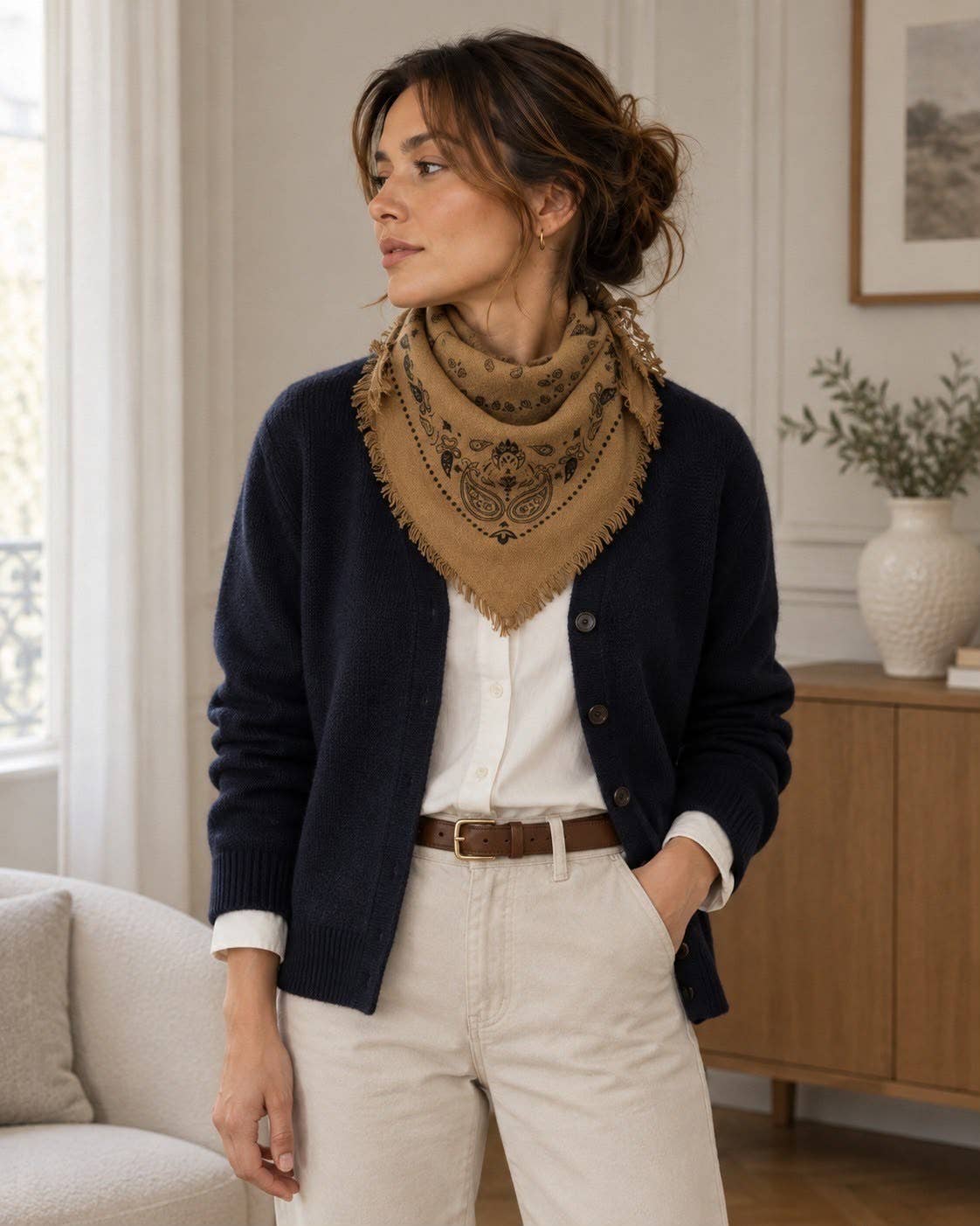 Bandana Print Scarf