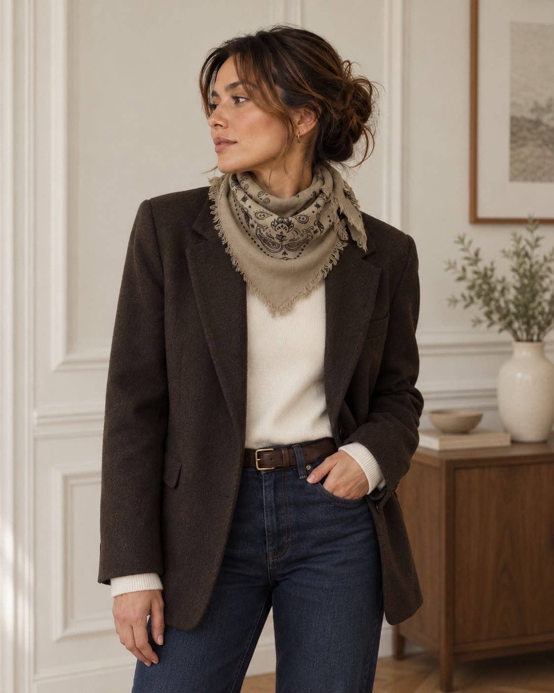 Bandana Print Scarf