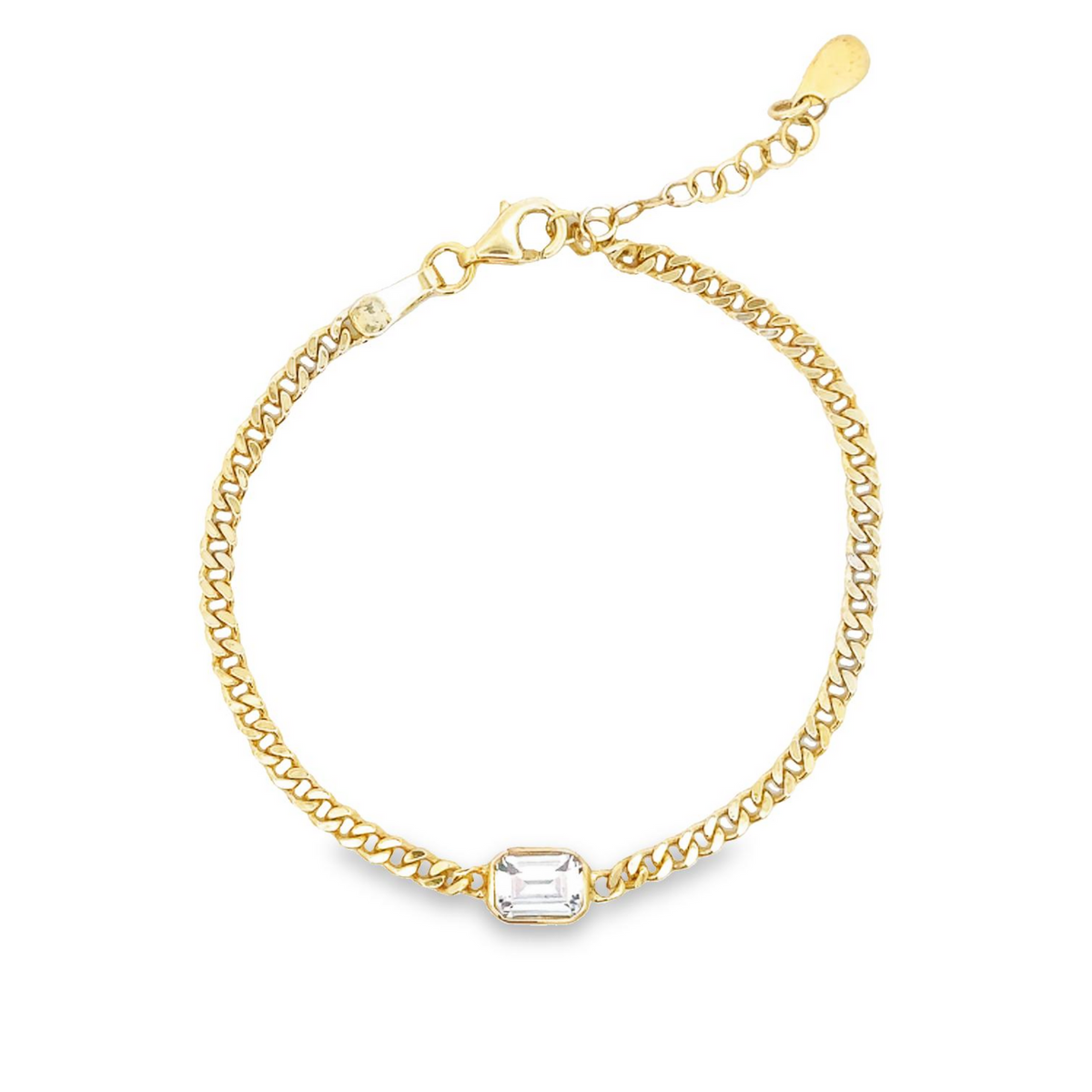 CZ Curb Chain Bracelet