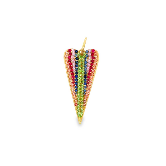 14K Multicolored Heart