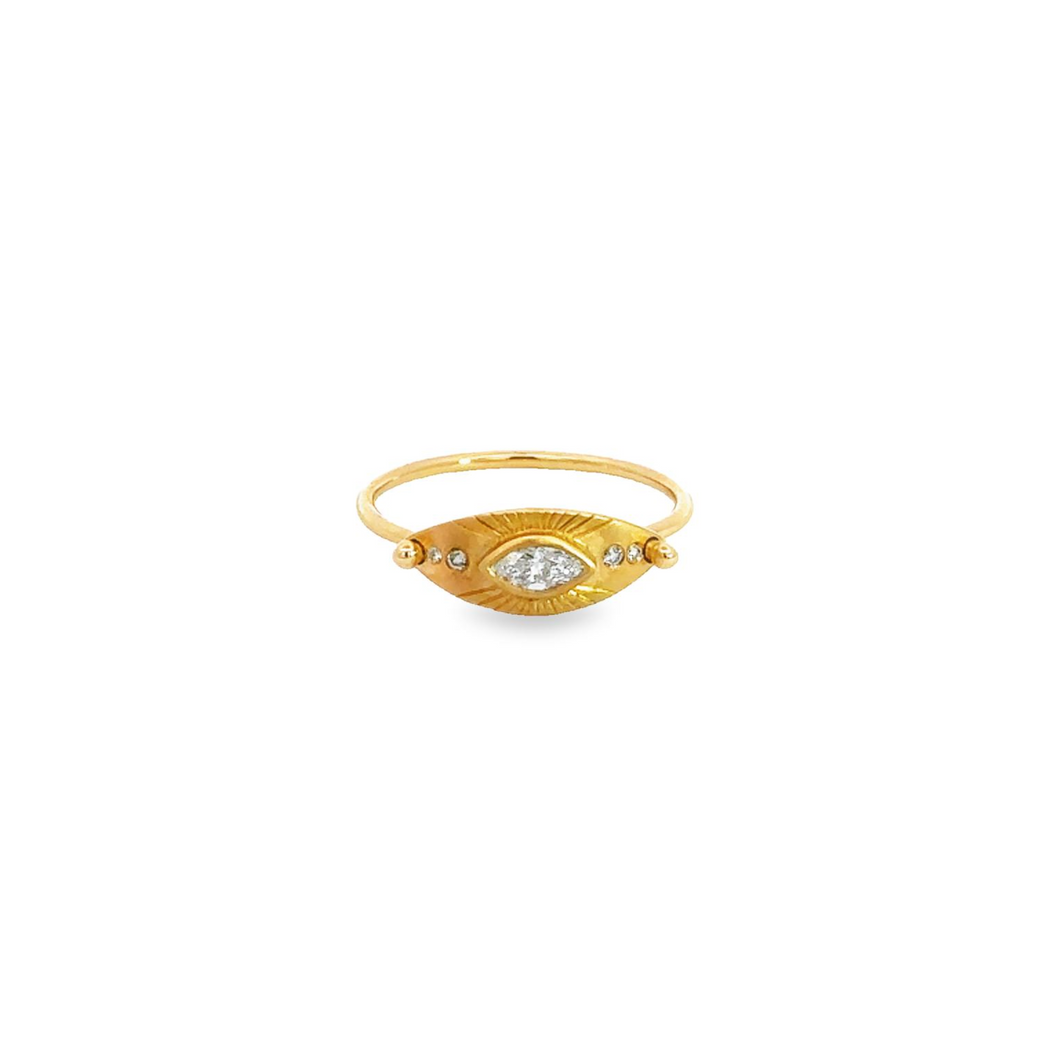 14K Dainty Marquise