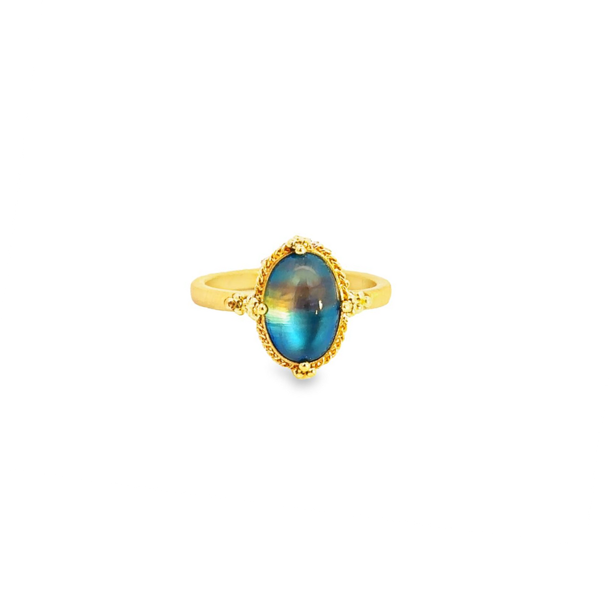 18K Oval Moonstone