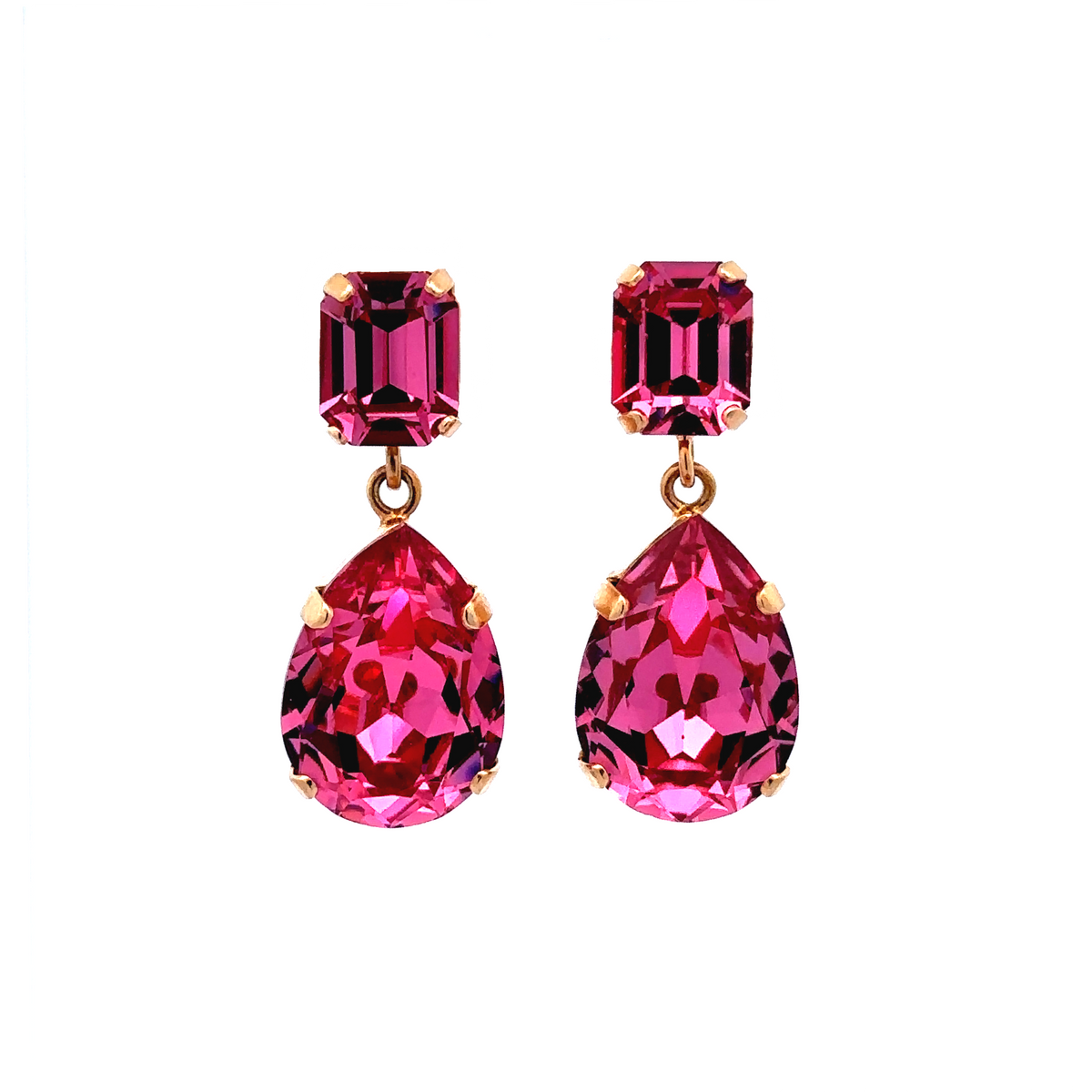 Pink Crystal Earrings