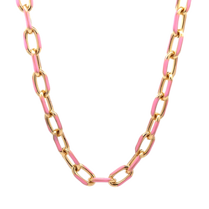 Pink Enamel Chain