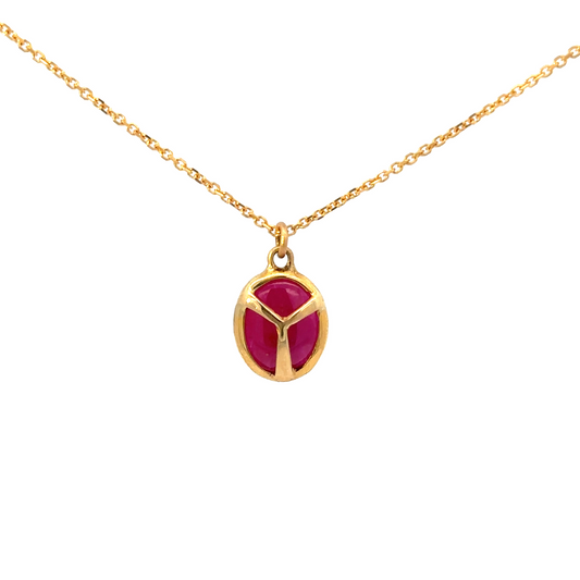 18K Ruby Scarab